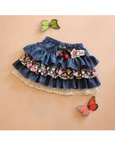 Baby Girl Pleated Denim Skirt (2-5yrs)